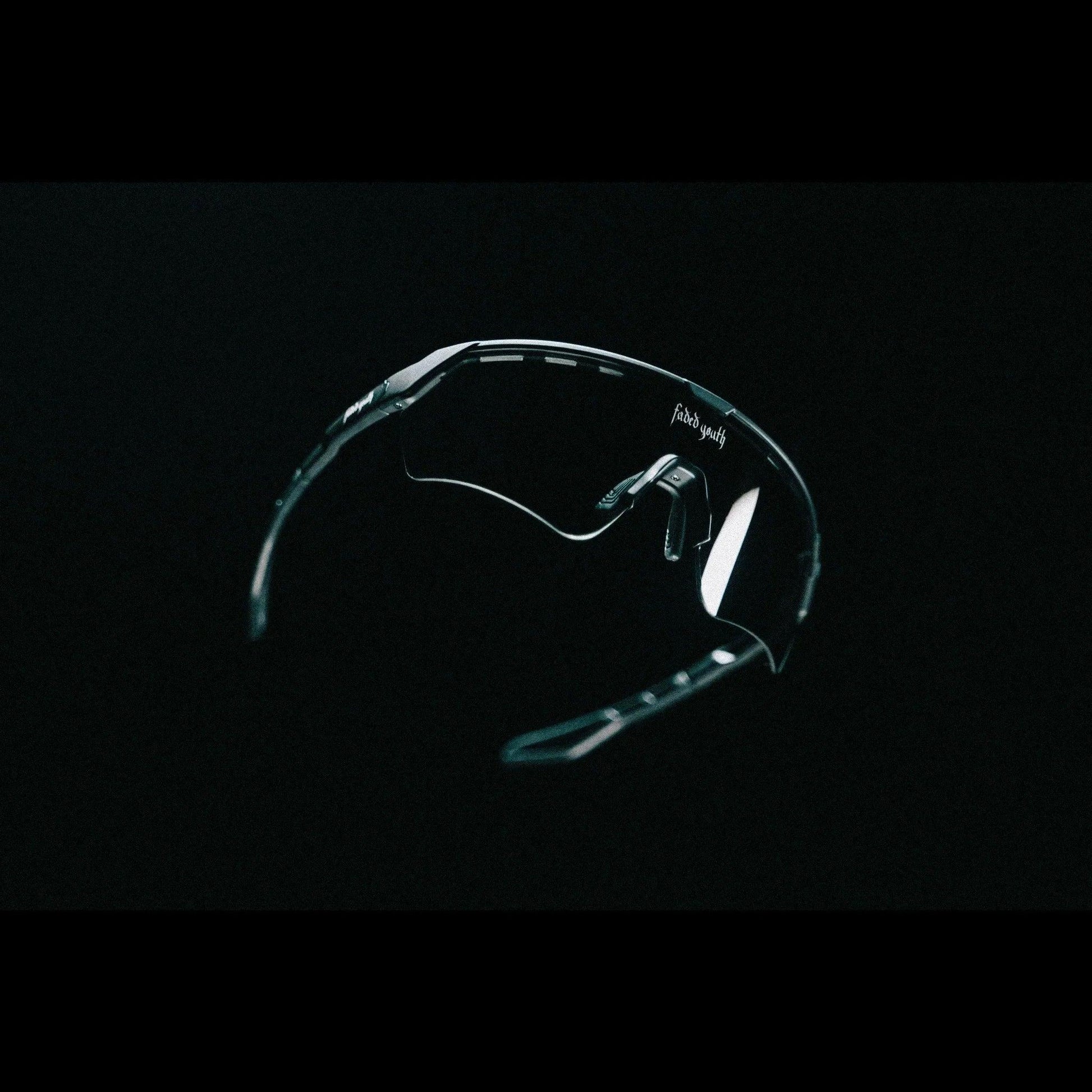 Close-up of the TR90 frame of technical designer sunglasses